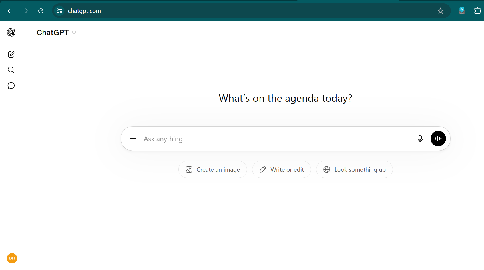 ChatGPT interface screenshot 2026