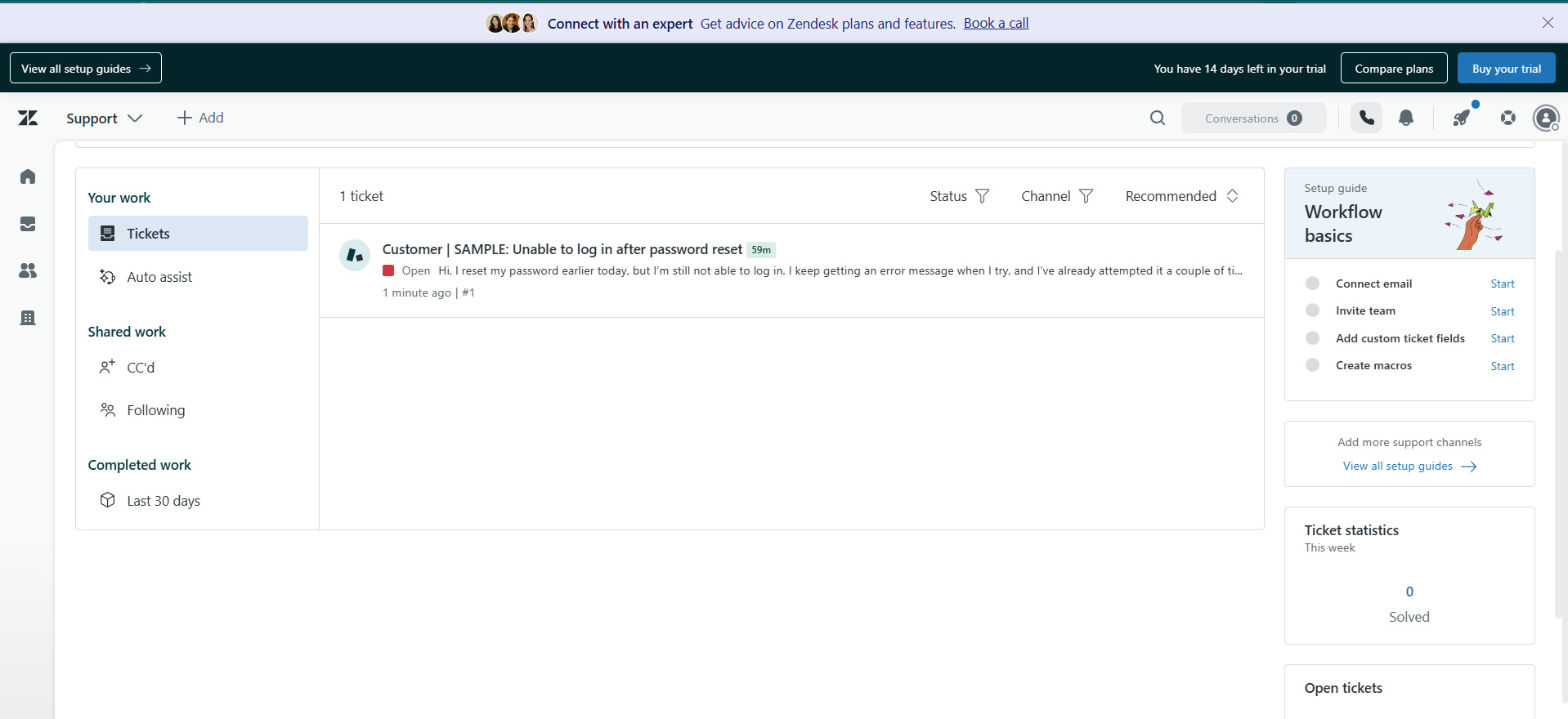 Zendesk AI interface screenshot 2026